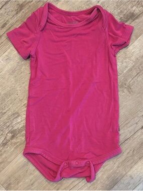 Raspberry Short-Sleeve Baby One-Piece